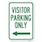 Signmission Reserved Parking Sign Visitor Parking On Heavy-Gauge Aluminum Sign, 12" x 18", A-1218-23021 A-1218-23021 - alternate 1